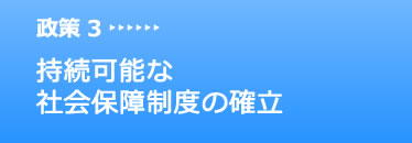 政策3 持続可能な社会保障制度の確立